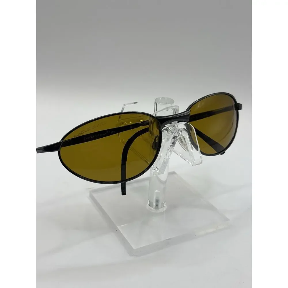Eagle Eyes Extreme #10013 Polarized TriLenium Amber Sunglasses Gunmetal Vintage
